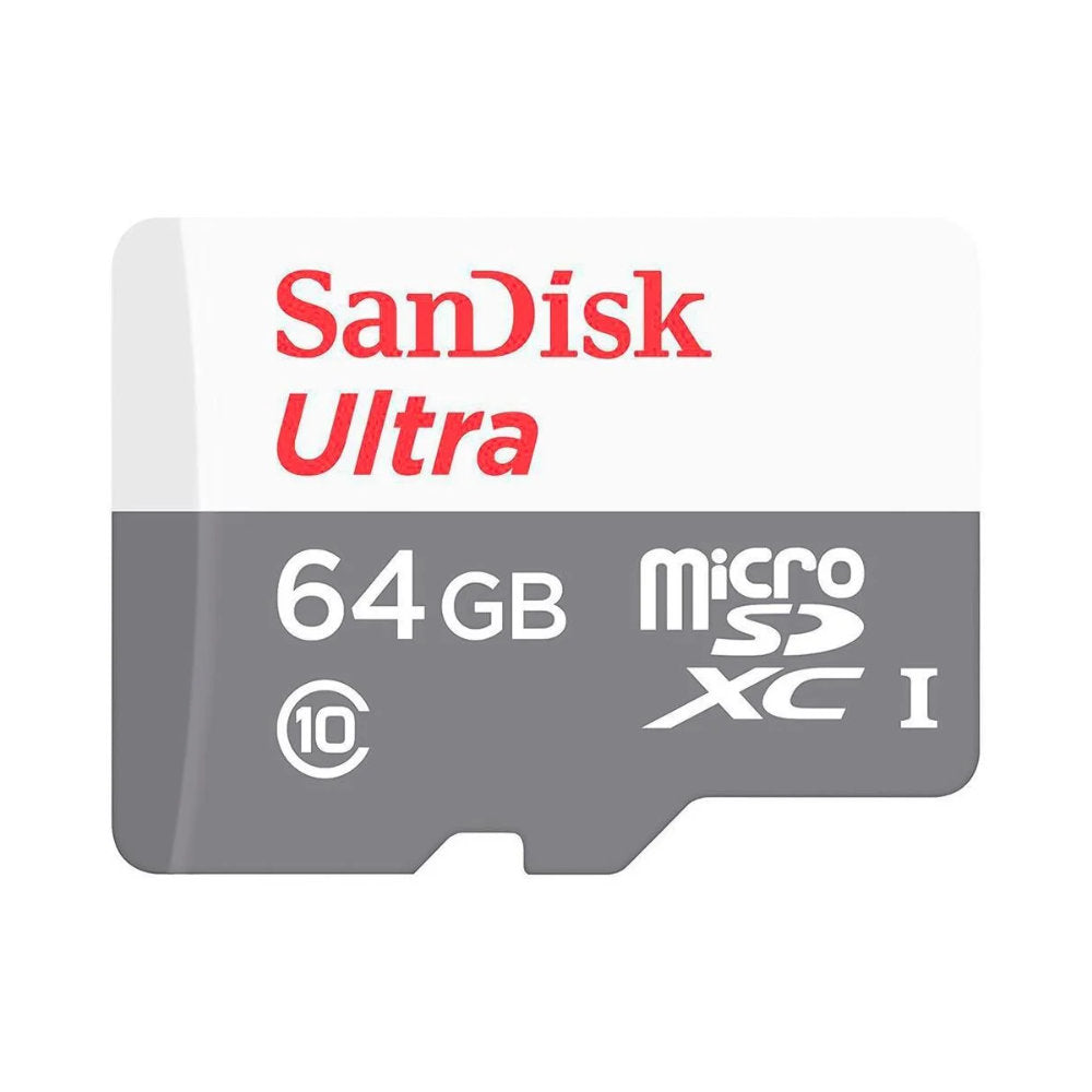 Cartão SanDisk Ultra MicroSDXC 64GB UHS-I Classe 10 A1 100MB/s Full HD c/ Adaptador SD p/ Android SDSQUNR-064G-GN3MA