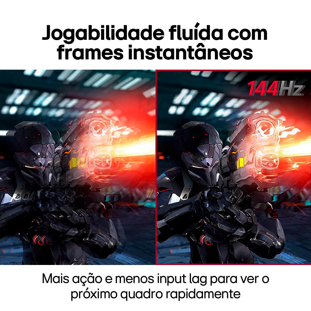 Monitor Gamer LG UltraGear 24 Full HD, 144Hz, 1ms, IPS, HDMI e DisplayPort, 99% sRGB, HDR, FreeSync, VESA 24GN60R-B.AWZM