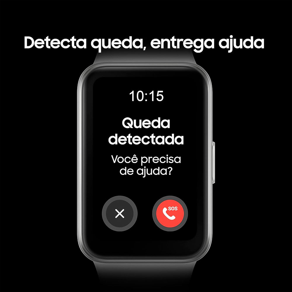 Smartwatch Samsung Galaxy Fit3 Display 1.6" Prata,  Pulseira Esportiva, Resistente À Água, Monitor Cardíaco