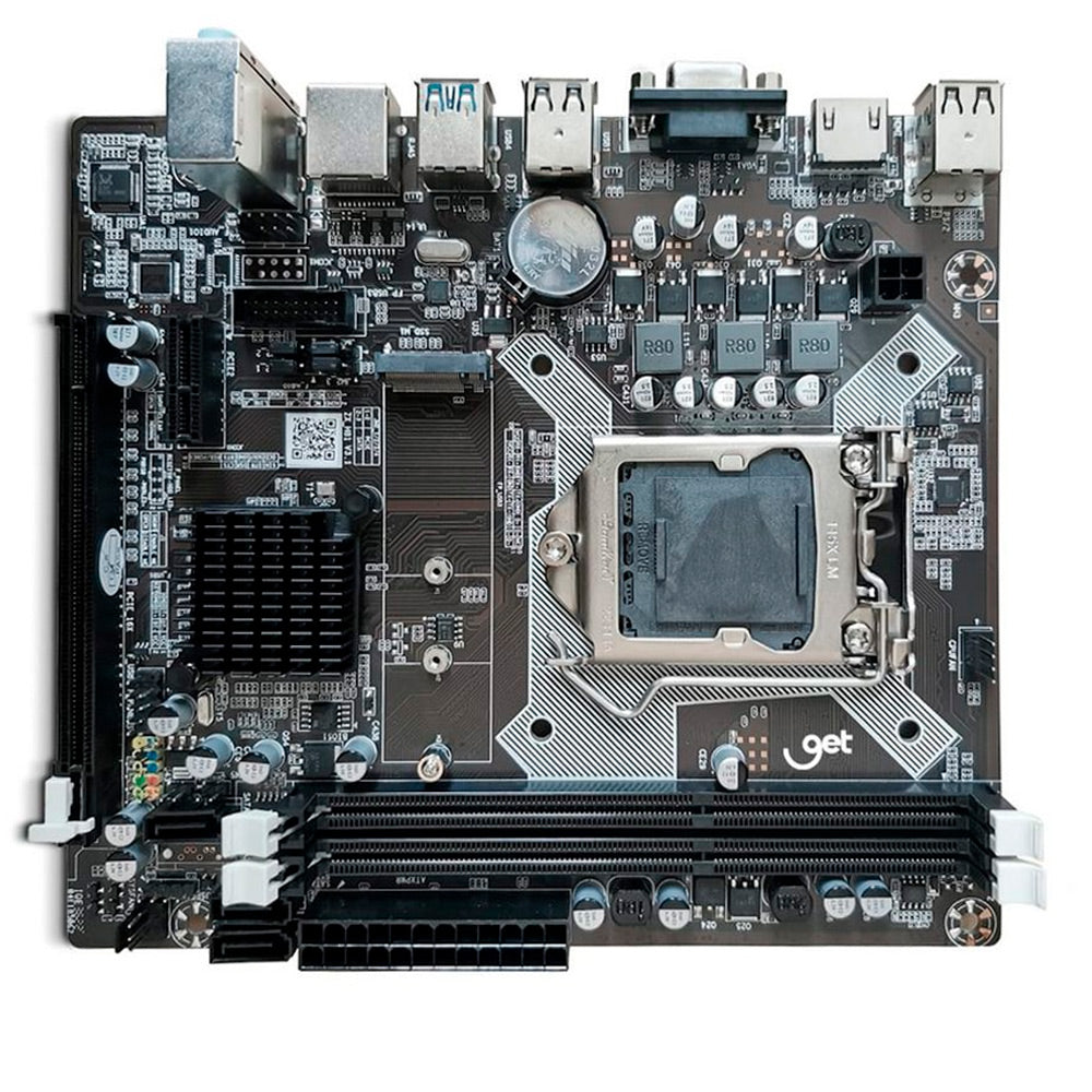 Placa Mãe GET H81 Soquete LGA S1150 DDR3, com Slot para SSD M.2, Gigabit LAN, Porta HDMI e VGA, EFI BIOS, Goldentec