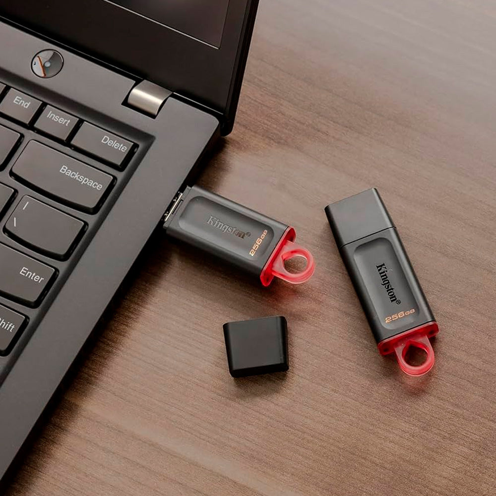 Pen Drive Kingston DataTraveler Exodia 256GB USB 3.2 Gen1, com Tampa Protetora, Preto - DTX/256GB