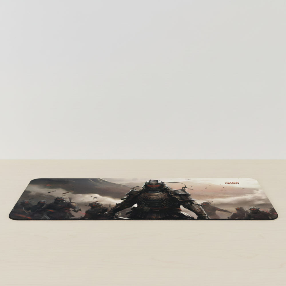 Mouse Pad Gamer 30x70cm, Neoprene Legítimo, Base Antiderrapante, Reliza - Estampa Legião de Guerreiros