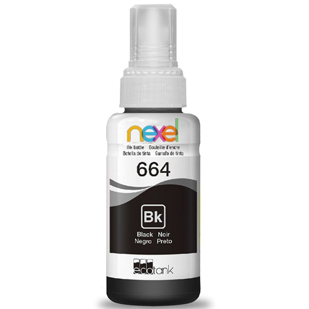 Kit 4 Cores Refil de Tinta Nexel Compatível Epson 664 Preto, Yelow, Magento, Cyan