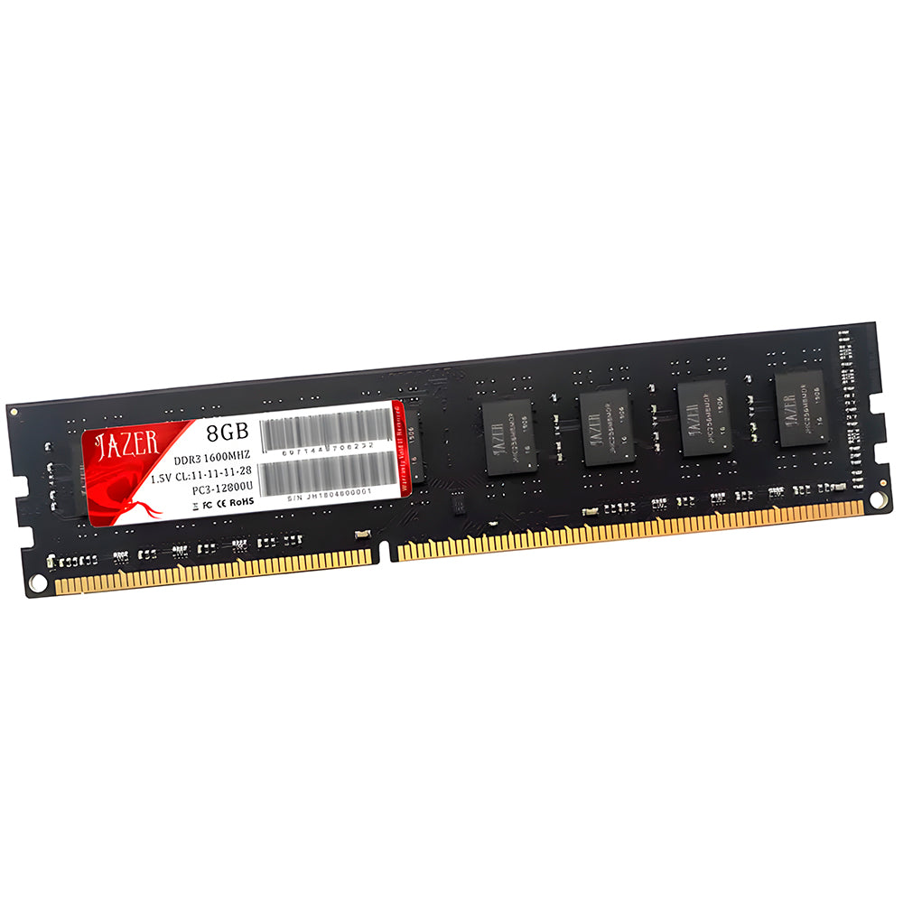 Memória RAM Desktop 8GB 1600MHz DDR3 CL11 DIMM 1.5V - Jazer