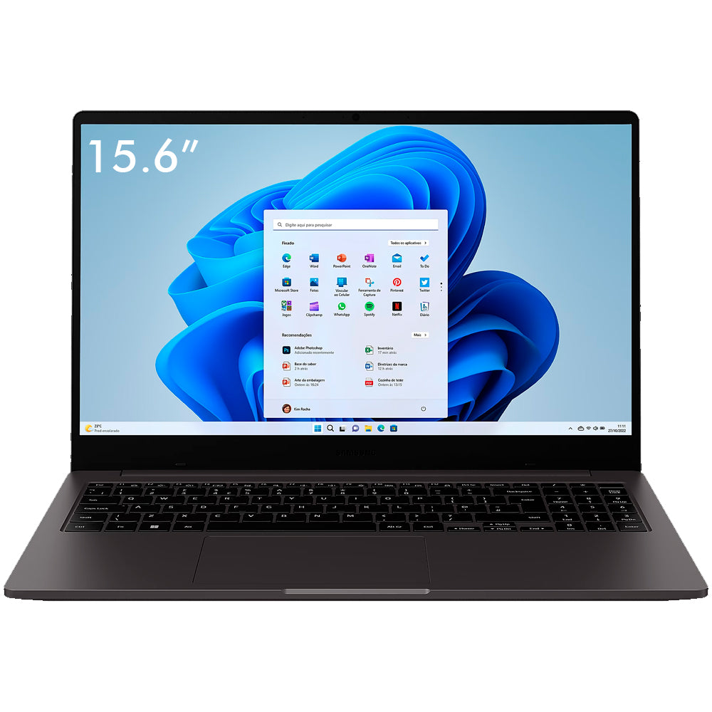Notebook Samsung Galaxy Book 2, Intel Core i7-1255U, Tela 15.6
