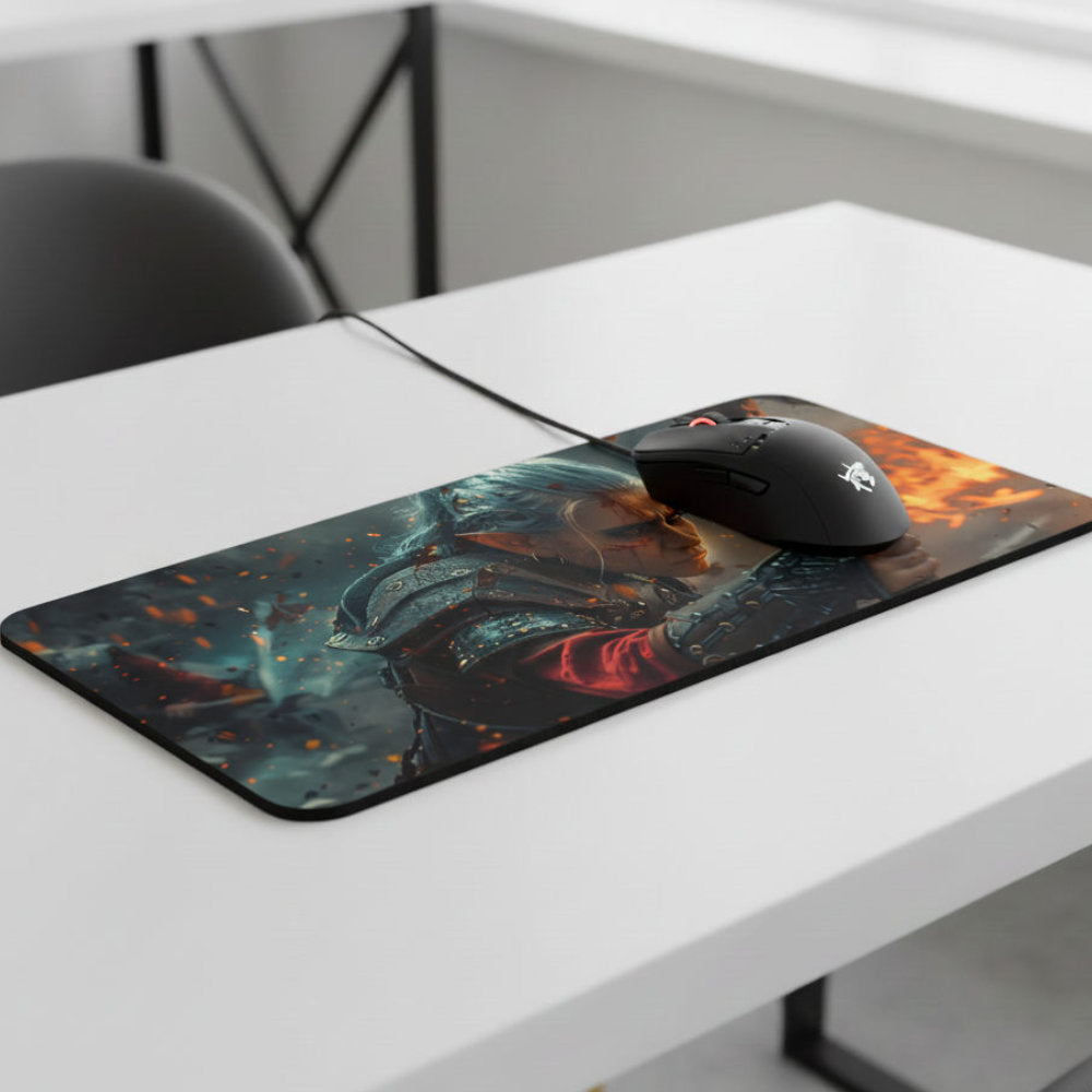 Mouse Pad Gamer 30x70cm, Neoprene Legítimo, Base Antiderrapante, Reliza - Estampa Elfo