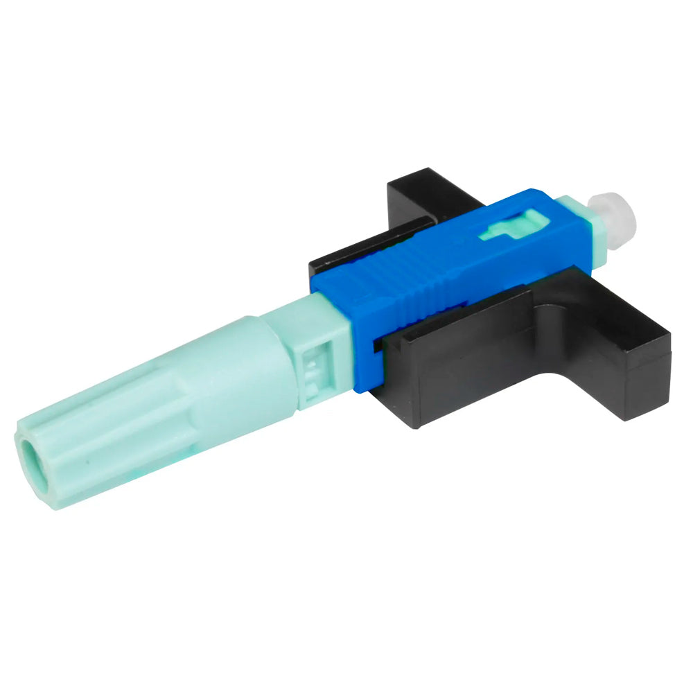 Conector de Campo Para Fibra Óptica, Tipo Fast, Rosca, SC/UPC, Azul