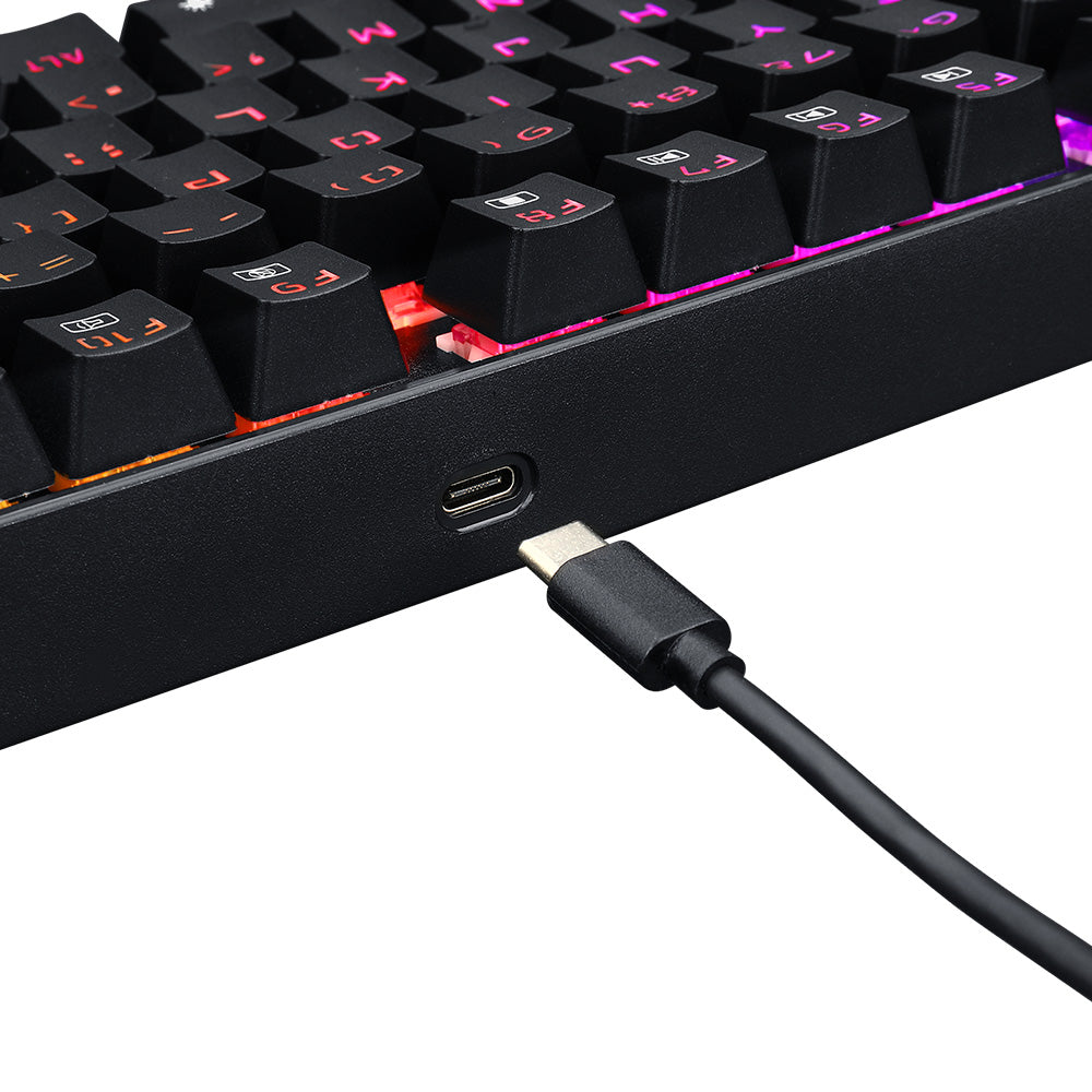 Teclado Mecânico Gamer Redragon Kumara Pro RGB Switch Marrom Preto - K552RGB-BRS-B