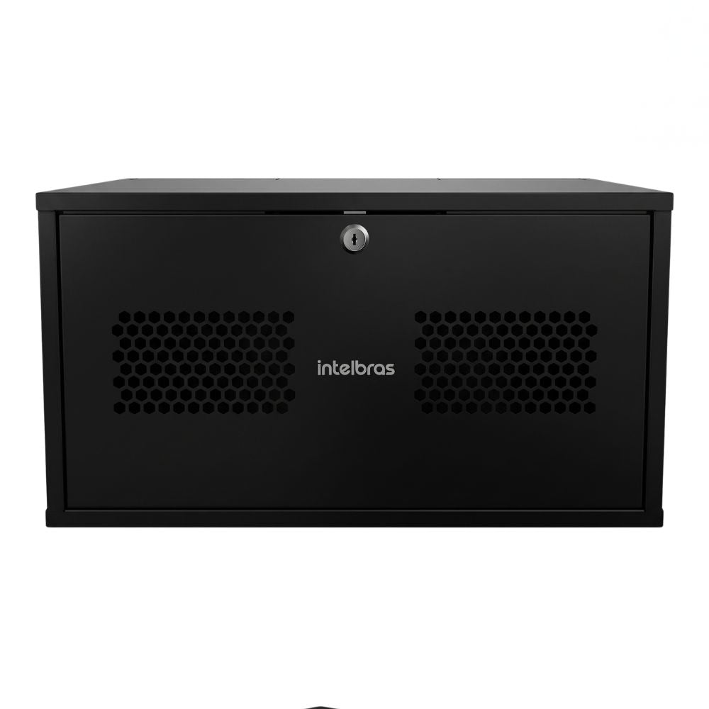Mini Rack de Parede Padrão 19"5U 370mm Montado Intelbras MRM 537