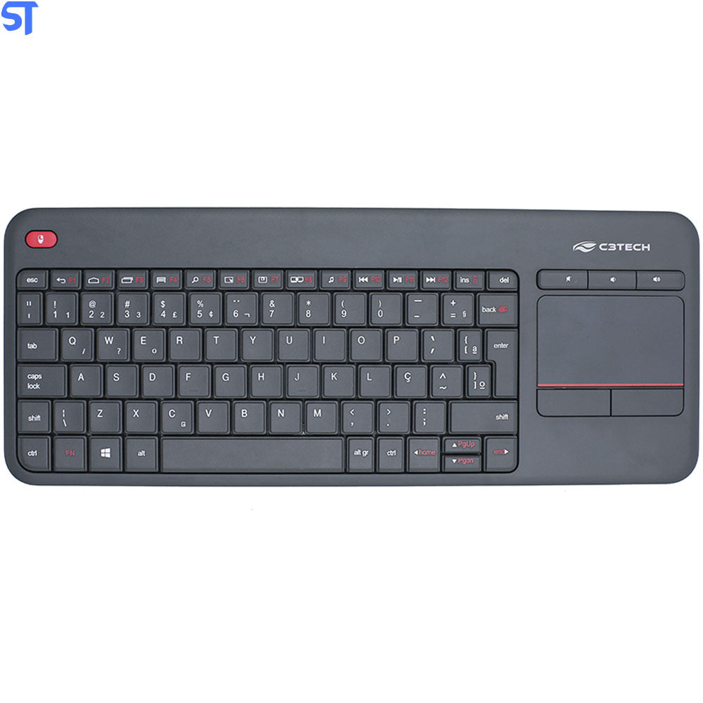 Teclado Sem Fio Com Touchpad K-WT200BK C3Tech