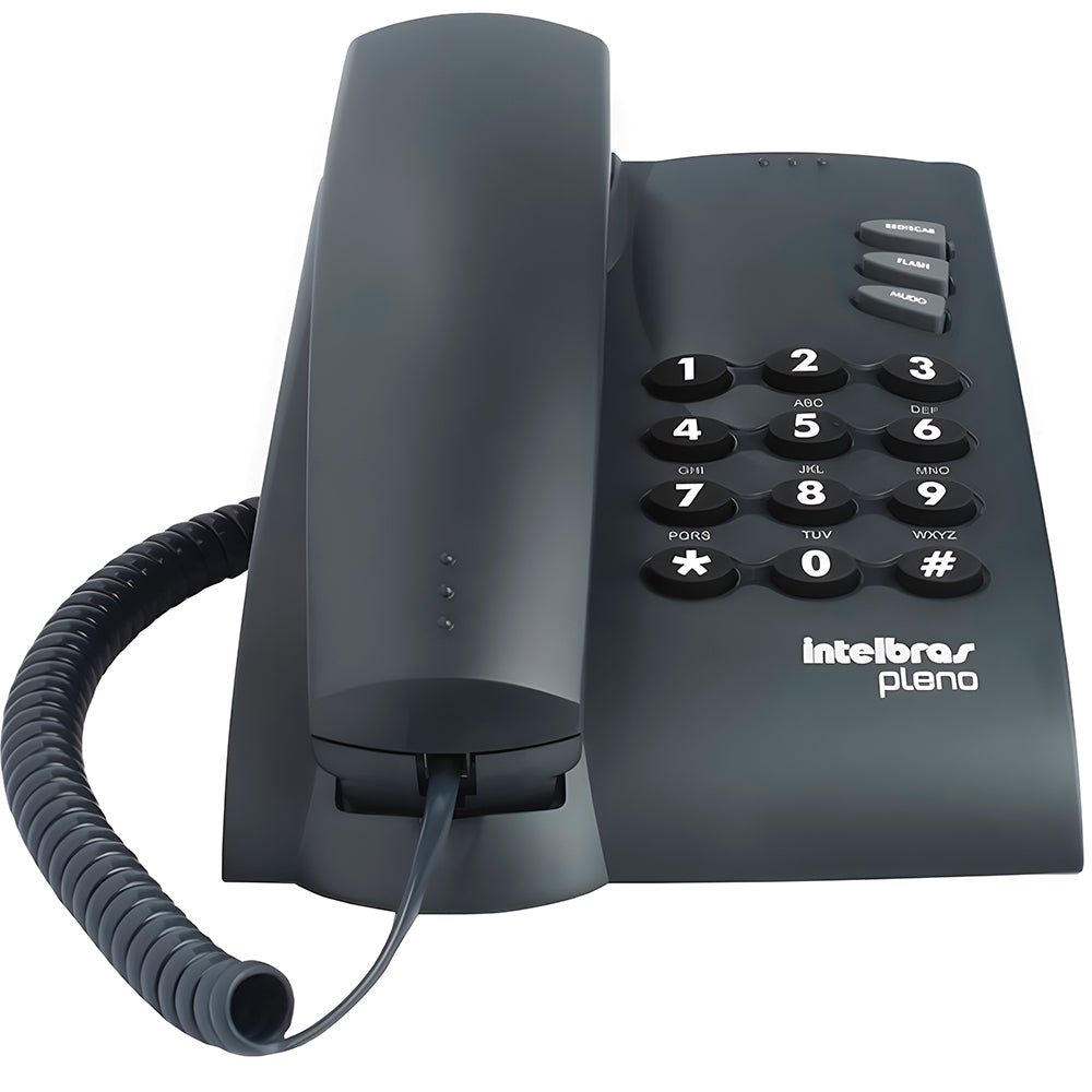 Telefone Intelbras Pleno Alámbrico Com Fio Sem Chave De Bloqueio
