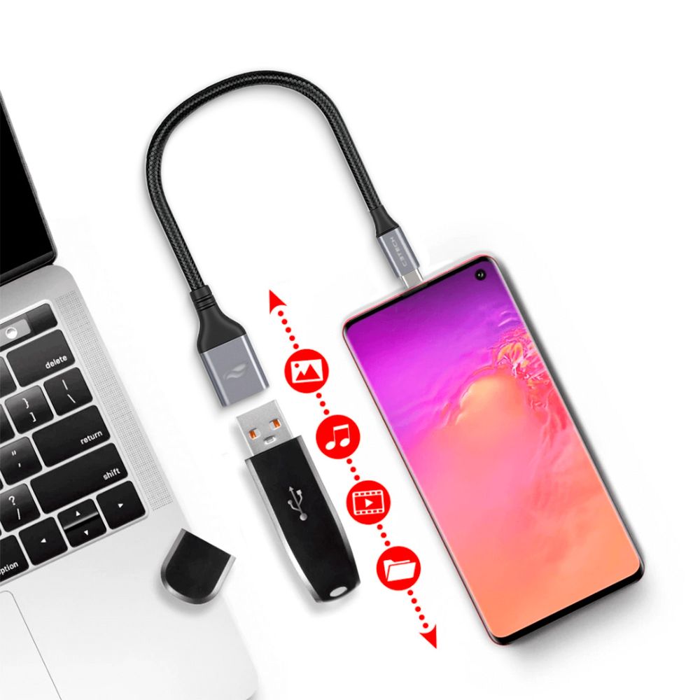 Cabo Adaptador OTG USB-C Macho/USB-A Fêmea OTG-50 C3Tech