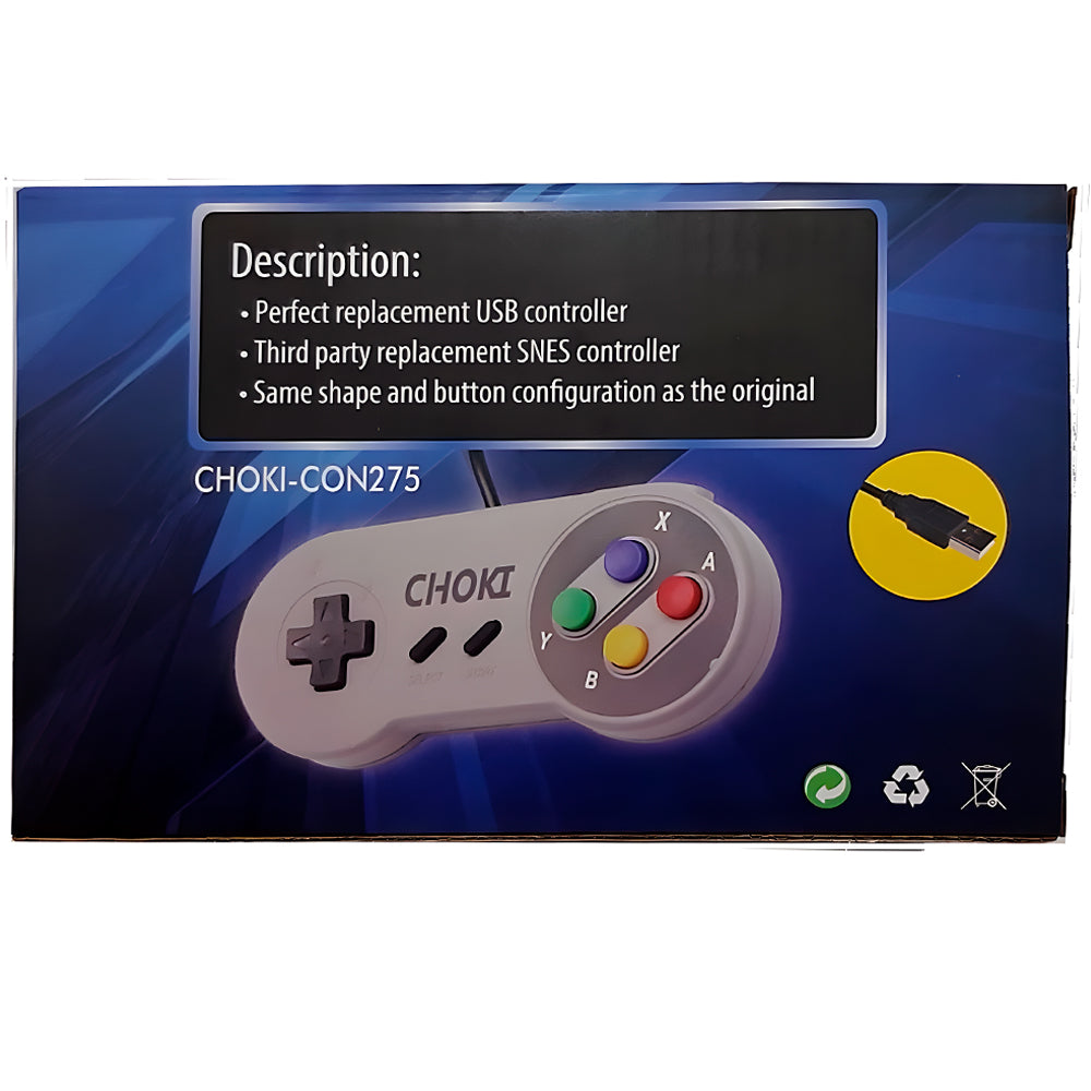 Controle USB, Super Nintendo SNES, Para Windows, Mac e Linux, Altomex, Choki-Con275