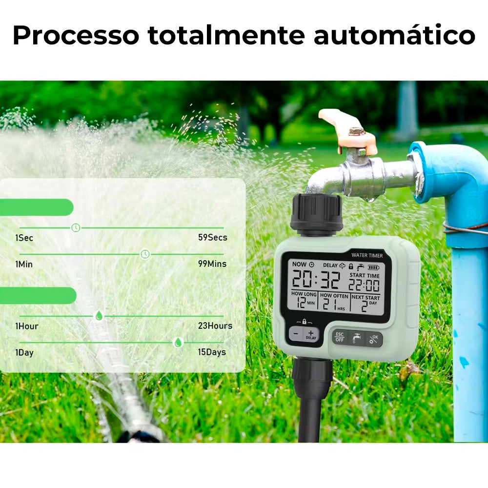 Temporizador de Irrigação Progamável, Automático, Para Hortas e Jardins - HCT-322-BS