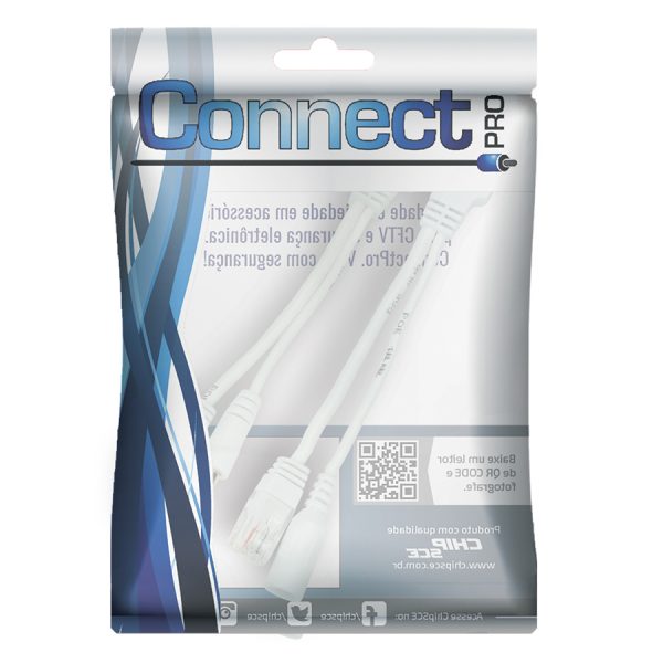 Cabo Adaptador POE Macho/Femea Branco