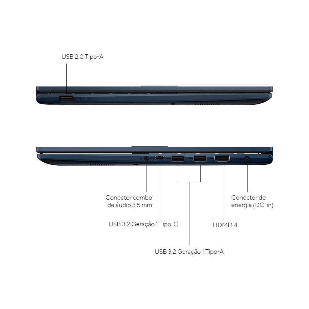 Notebook ASUS Vivobook 15 X1504 i5-1334U 16GB RAM SSD 512GB Tela 15.6" Full HD Windows 11, NJ1745W- Azul