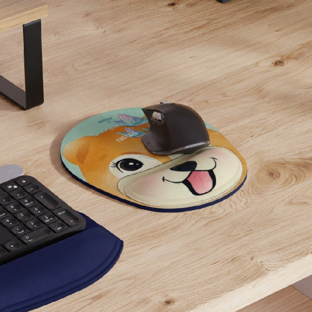 Mouse Pad Ergonômico 24 x 20,6cm, Reliza Comfort Fun, Apoio para Pulso e Base Antiderrapante - Estampa Dog