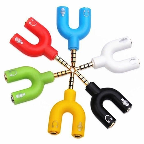 Adaptador P3 Macho x 2 P2 Fêmea para Fone e Microfone Lelong LE-07