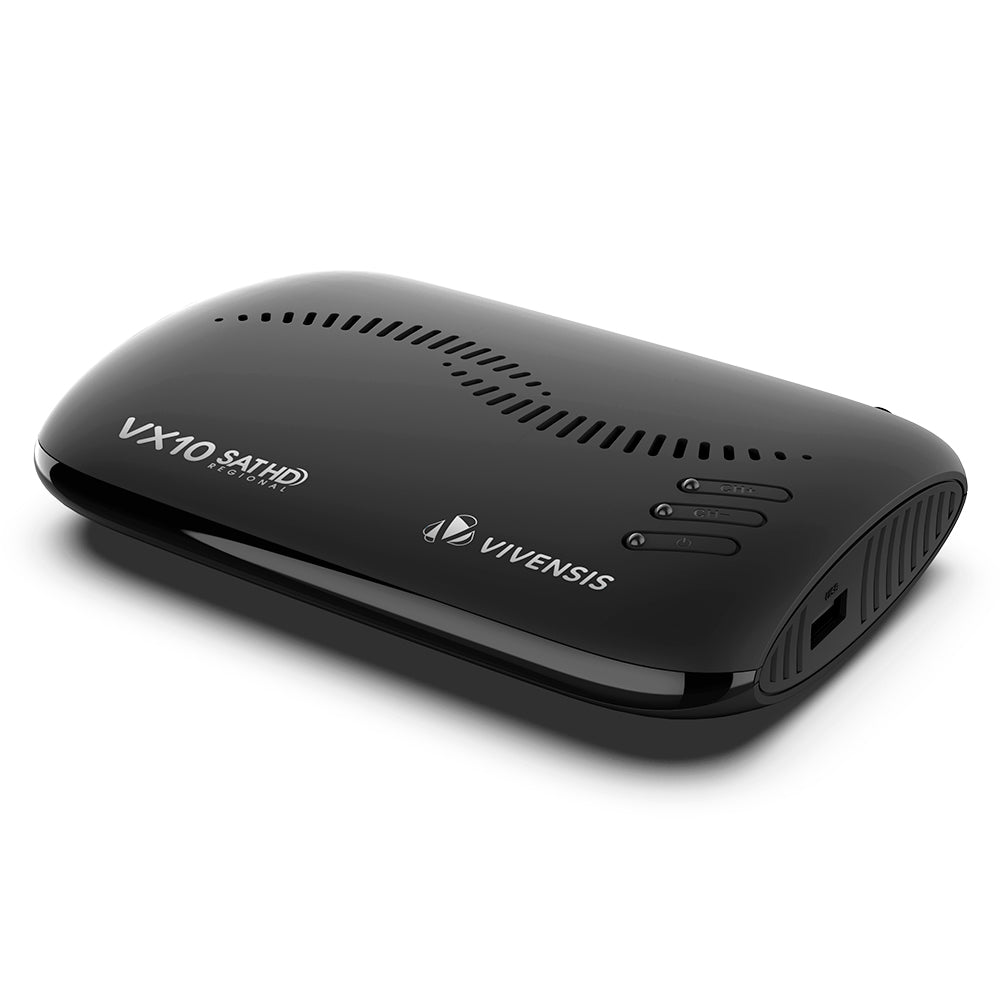 Receptor de TV Digital Vivensis, Full HD, Smart Via Satelite, VX10, Bivolt, Preto