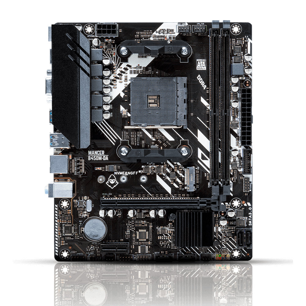 Placa Mãe Mancer B450M-DA V2SC DDR4, Socket AMD AM4, M-ATX, Chipset AMD B450M-DA V2SC, S/box