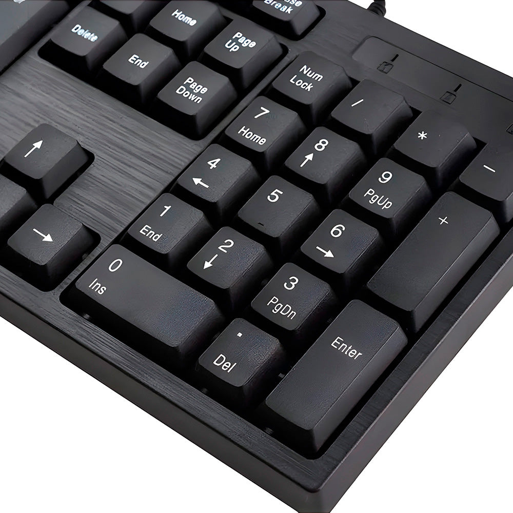Kit Teclado e Mouse USB, 1.200 DPI, Slim Plug And Play Padrão ABNT2 Goldentec GT850 - Preto