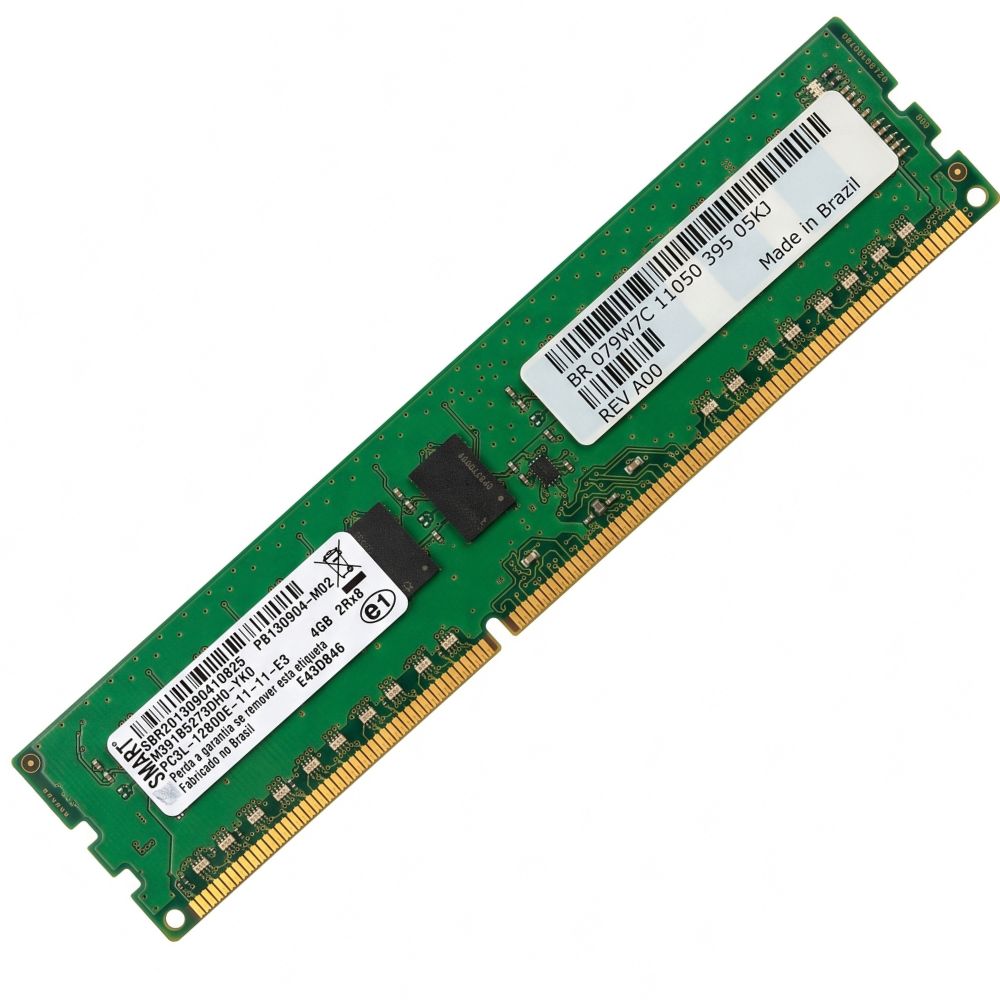 Memória Ram Desktop 4GB DDR3L 1600 MHz Smart 2Rx8 PC3L-12800E-11-11-E3 OEM S/Box