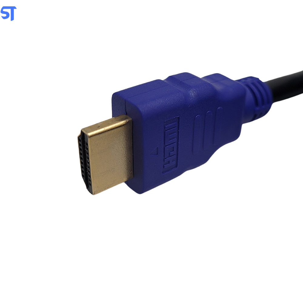 Cabo HDMI 2 Metros Reforçado Macho x Macho ( Dual Comp ) Ponta Azul