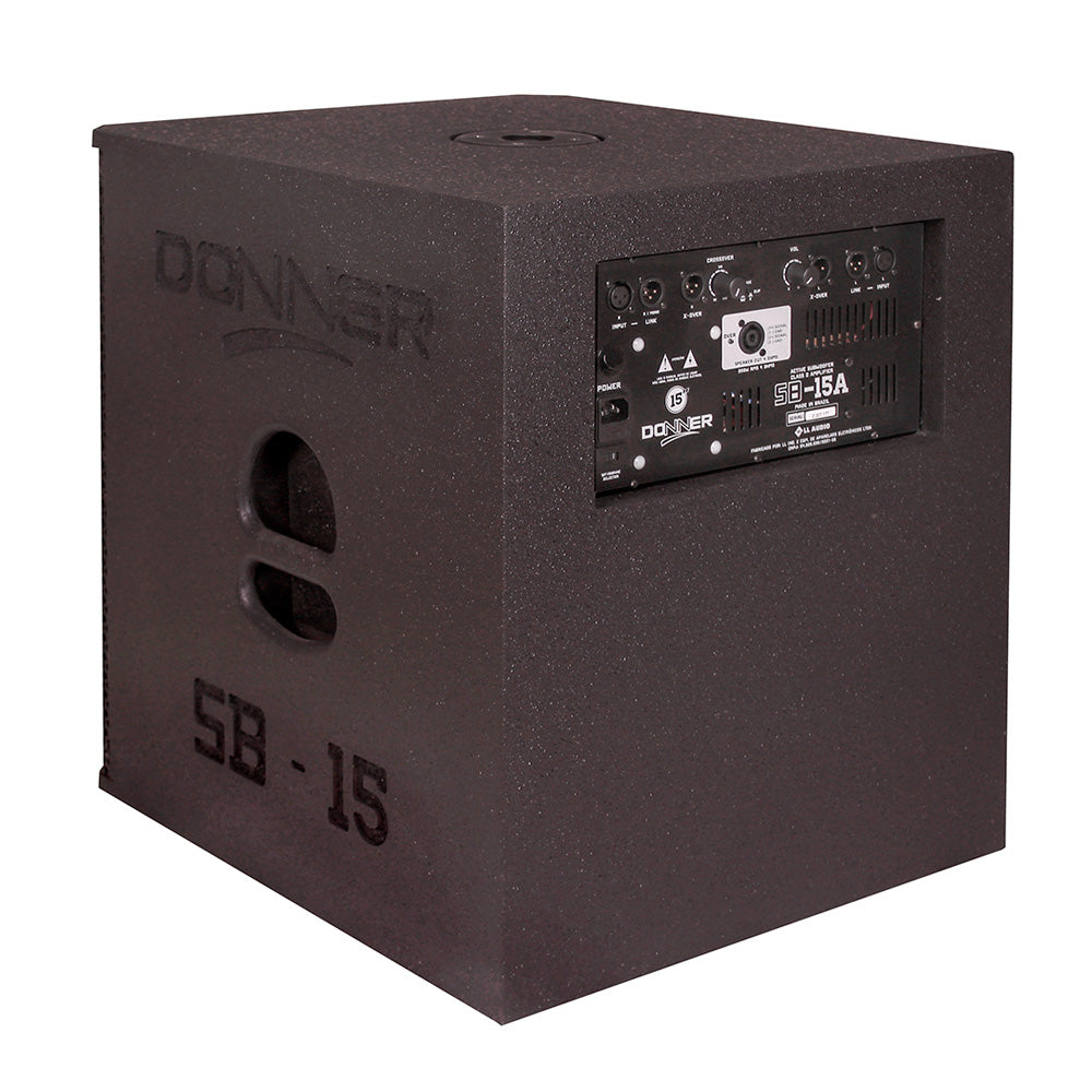 Subwoofer Ativo 15" LL Audio SB15A, 625W RMS, Classe D, Bass Reflex, Bivolt - Donner