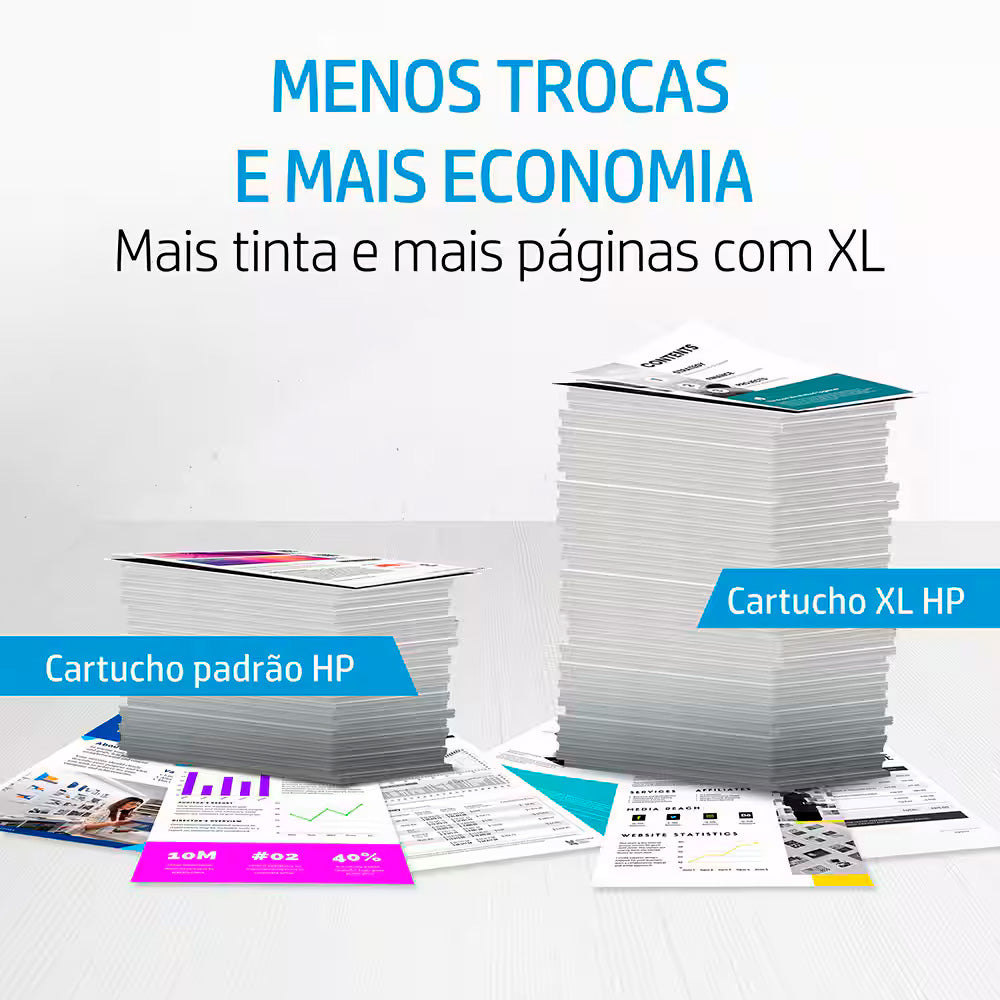 Cartucho HP 667XL Colorido Original 3YM80AB, Para HP Deskjet 2376 2776 6476 5076 5276, Rendimento até 330 Páginas