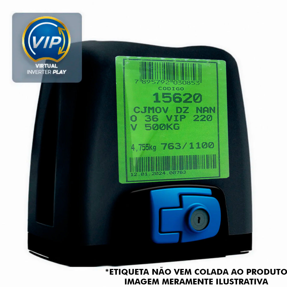 Motor de Portão Rossi DZ NANO 36 VIP 220V, Suporta Portão de Até 500KG, Com Cremalheiras