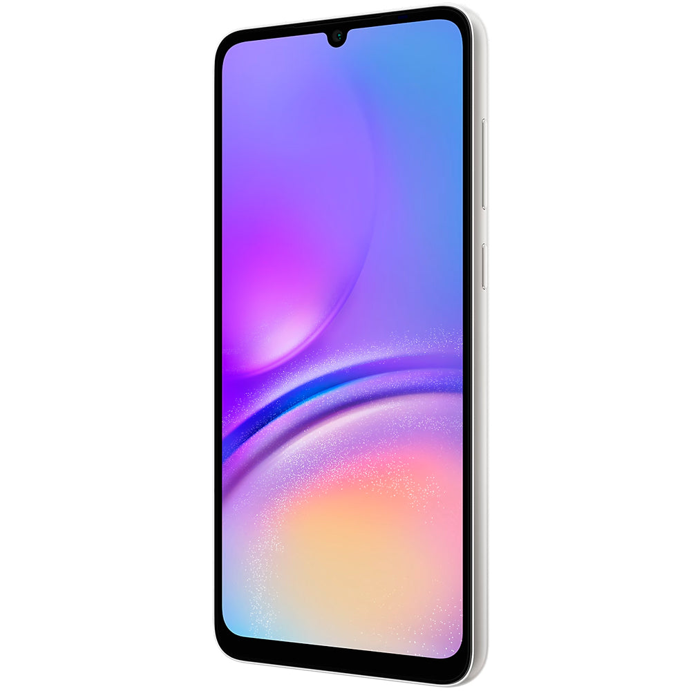 Smartphone Samsung Galaxy A05 Prata 128GB, 4GB RAM, Octa-Core, Bateria 5000mAh, Tela Infinita de 6.7" Câm Traseira Dupla