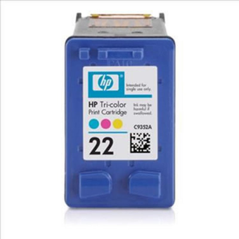 Cartucho de Tinta HP 22 Colorido C9352AB, Original, Para HP Officejet J3680-J5508 Deskjet-F2224