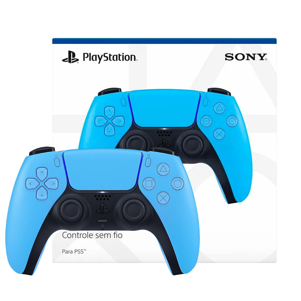 Controle Sony DualSense PS5 Sem Fio Gatilhos Adaptáveis - Starlight Blue
