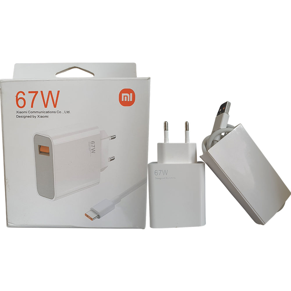 Carregador Xiaomi MI 67W Com Cabo De Dados Tipo C Turbo, Para Mi 12T 11T Pro Redmi Note 10, 11 E 12 Pro