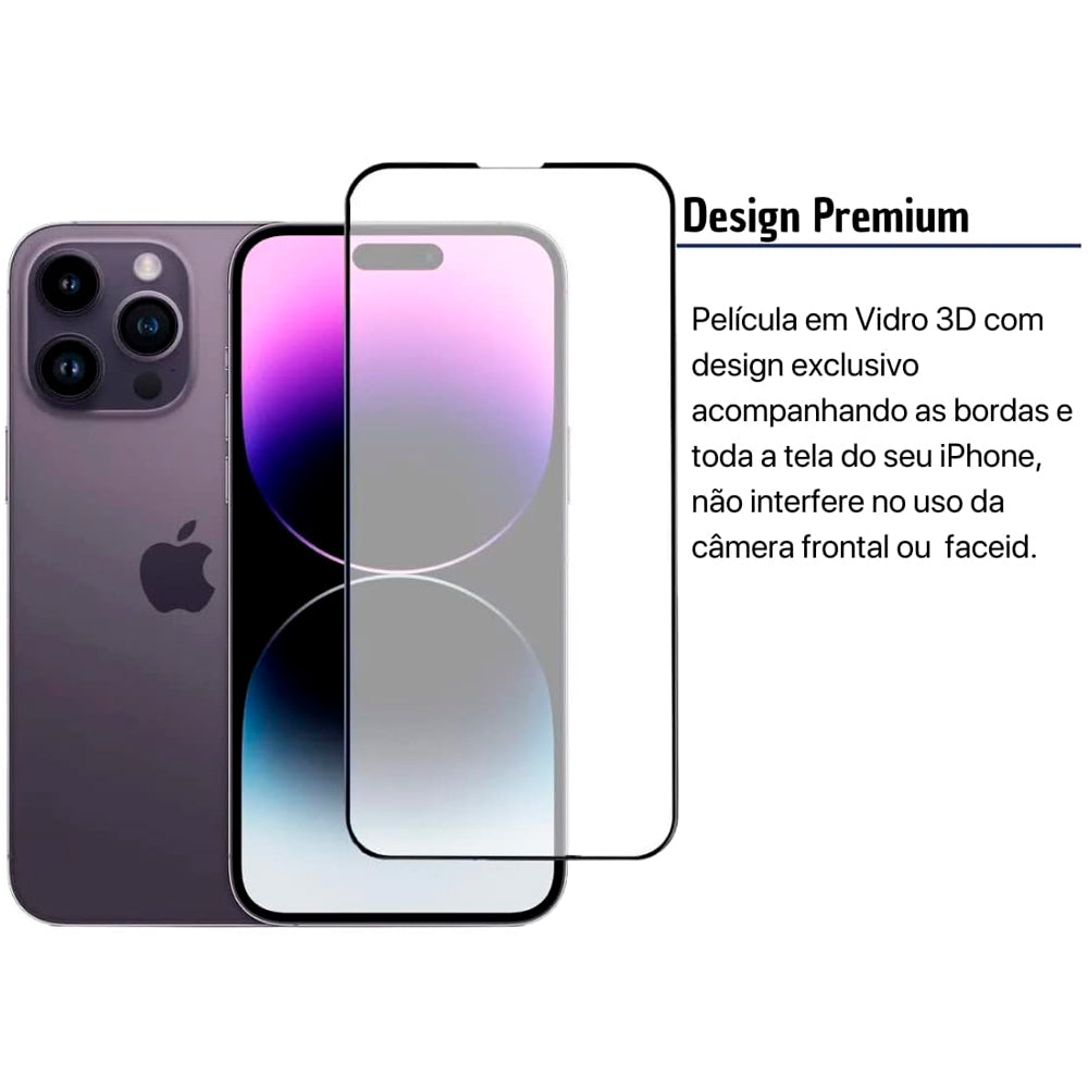 Película Protetora de Tela, 3D, Para Iphone 14 / 14 Pro