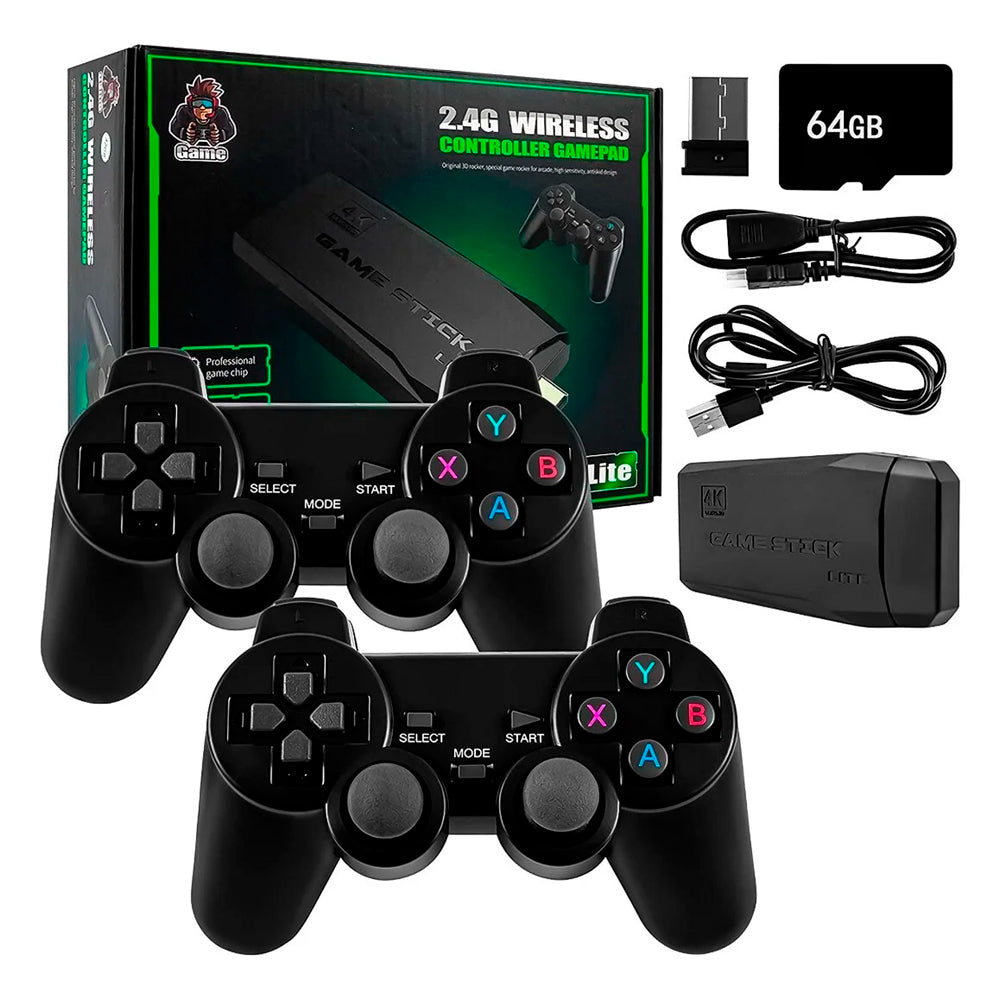 Vídeo Game Retrô, Lite 4k, 10.000 Jogos, HDMI, USB, Game Stick 4K, Com 2 Controles