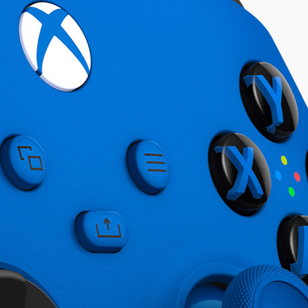 Controle Joystick Sem Fio Microsoft Xbox Series S, X e PC ,Shock Blue Azul- Qau-00079
