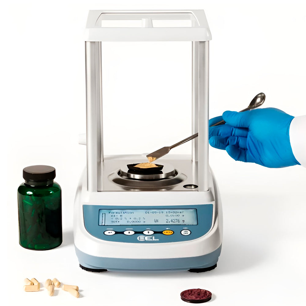 Balança Analítica BEL M214Ai 220 g x 0,0001 g, Calibração Automática, Prato Ø 80 mm, LCD Retroiluminado