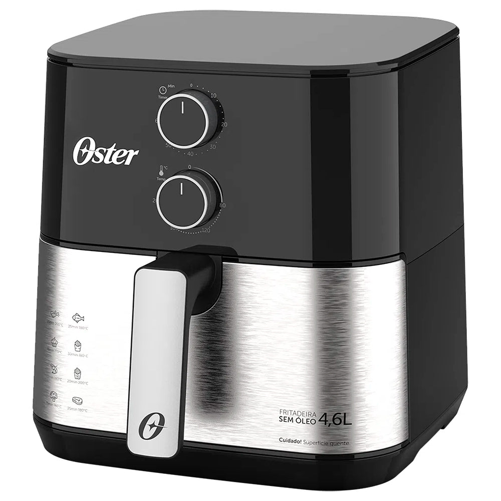 Fritadeira Elétrica Sem Óleo Oster Inox Compact 4,6 Litros- OFRT520, 220V
