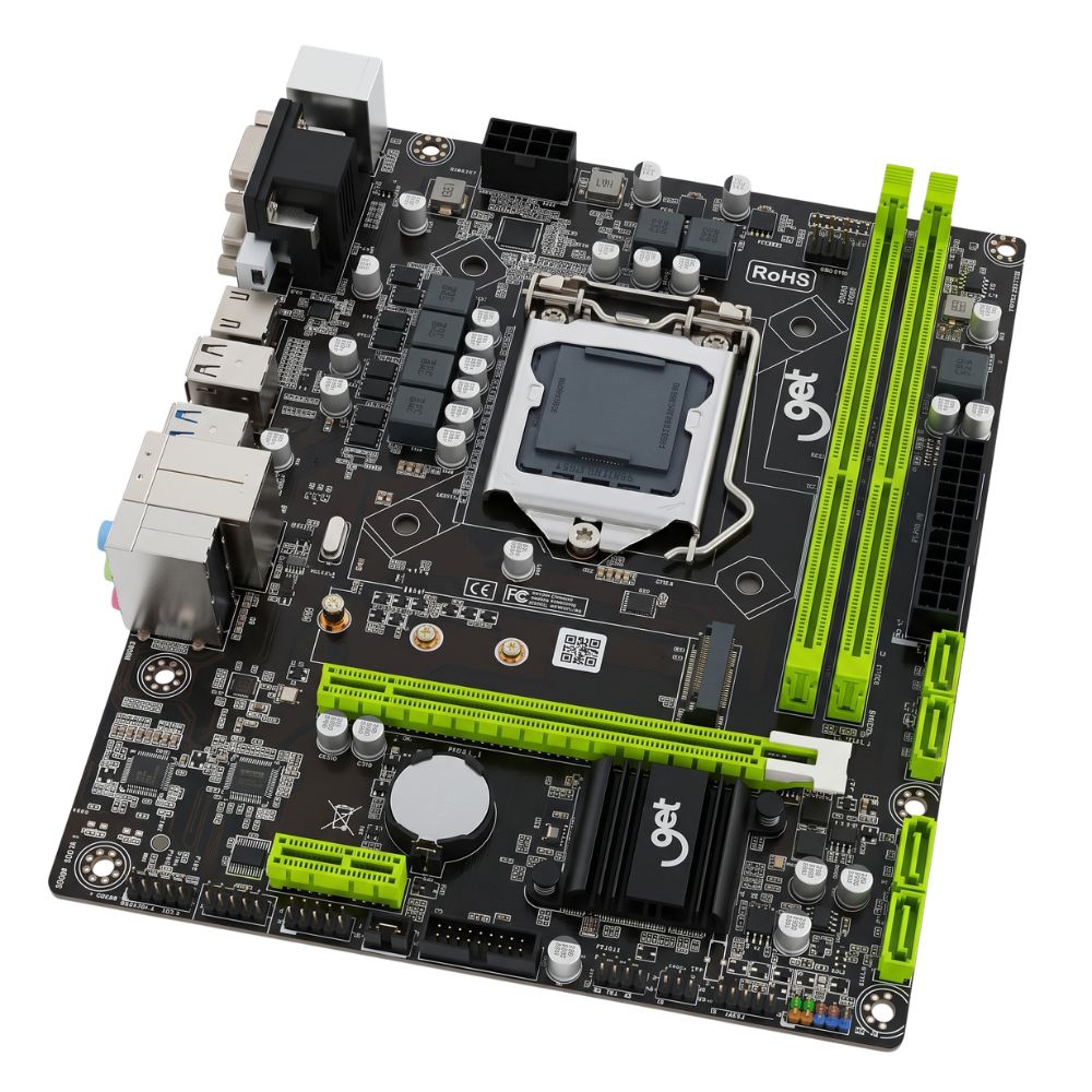 Placa-Mãe Get H310M DDR4 M2 LGA 1151, Suporte Intel 8° a 9° Geração, SATA, NVMe, HDMI, USB 3.0, Micro ATX