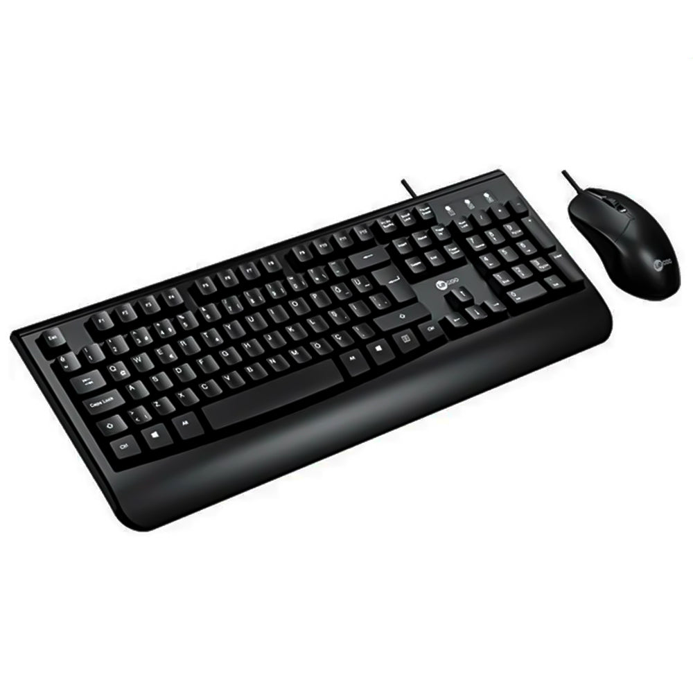 Kit Teclado e Mouse USB Plug and Play CM105 Lecoo, Mouse 1.200DPI 3 Botões Ambidestro, Teclado 104 Teclas ABNT2 - Preto