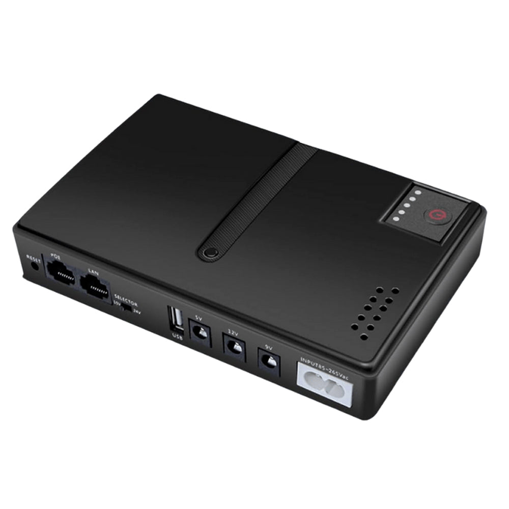 Mini Nobreak, Fonte UPS Portátil, 5V/9V/12V, 18W, Bateria de Backup Para Câmera e Roteador Wi-Fi, DC1018L