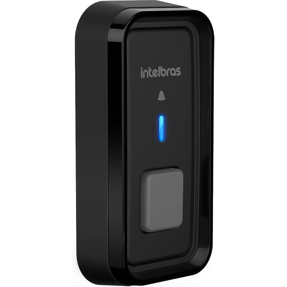 Campainha Sem Fio Intelbras CIB 101 Alcance 100m Bateria Até 5 Anos 5 Níveis Volume Plug and Play - Preto