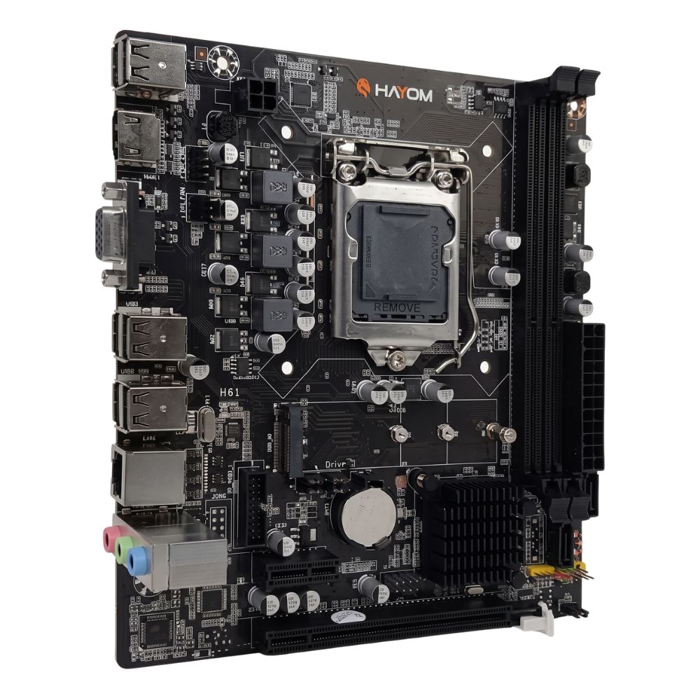 Placa-Mãe Intel H61 LGA 1155 DDR3 Micro-ATX HDMI VGA Hayom, OEM