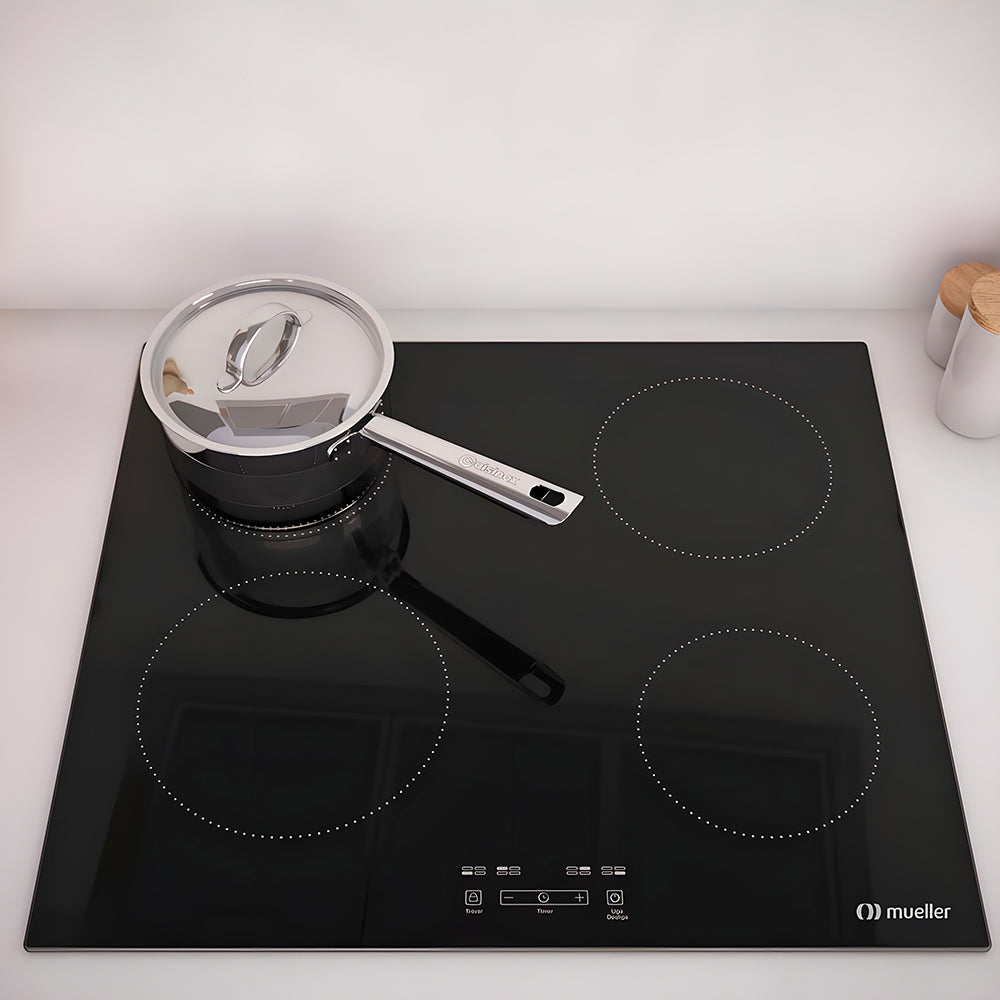 Cooktop Mueller 4 Bocas de Indução, Com Turbo 9 Níveis de Potência, MCI014BG1, 220v