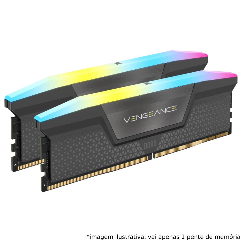 Memória RAM Desktop 16GB DDR5 Corsair Vengeance (1x16GB) 6000MHz RGB (CMH32GX5M1E6000Z38)