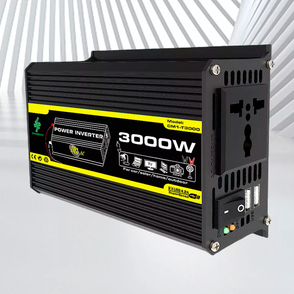 Conversor Inversor De Energia 3000W, DC 12V Para AC 220V, Preto - CM1-T3000