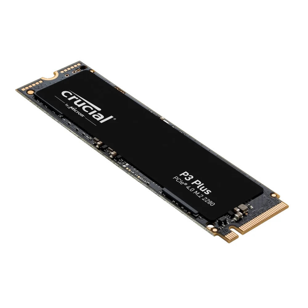SSD Crucial P3 Plus 500GB NVMe, PCIe 4.0 x4, M.2 2280, Leitura 4700MB/s, Gravação 1900MB/s, 3D NAND TLC