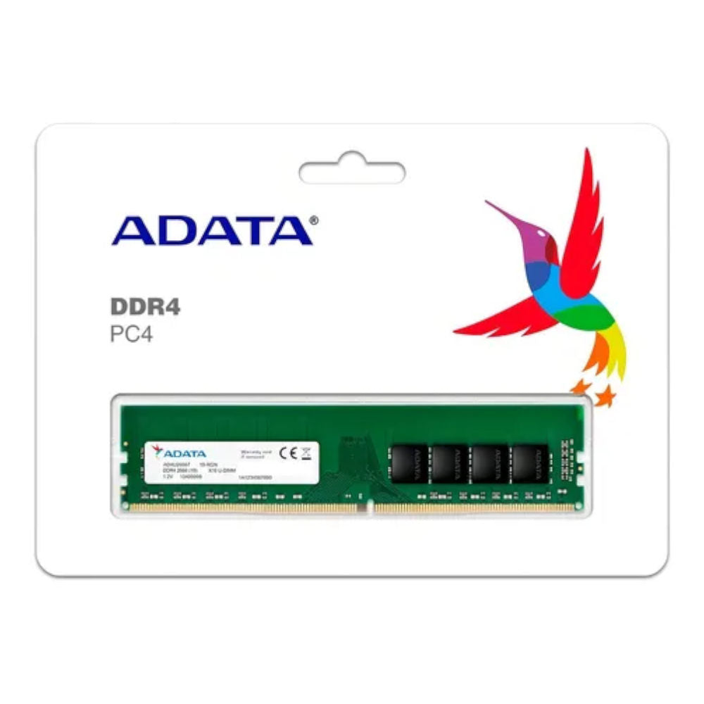 Memória RAM Adata 8GB DDR4 3200MHz 1.2V UDIMM, CL22, Single Rank, Desktop – AD4U32008G22-SGN