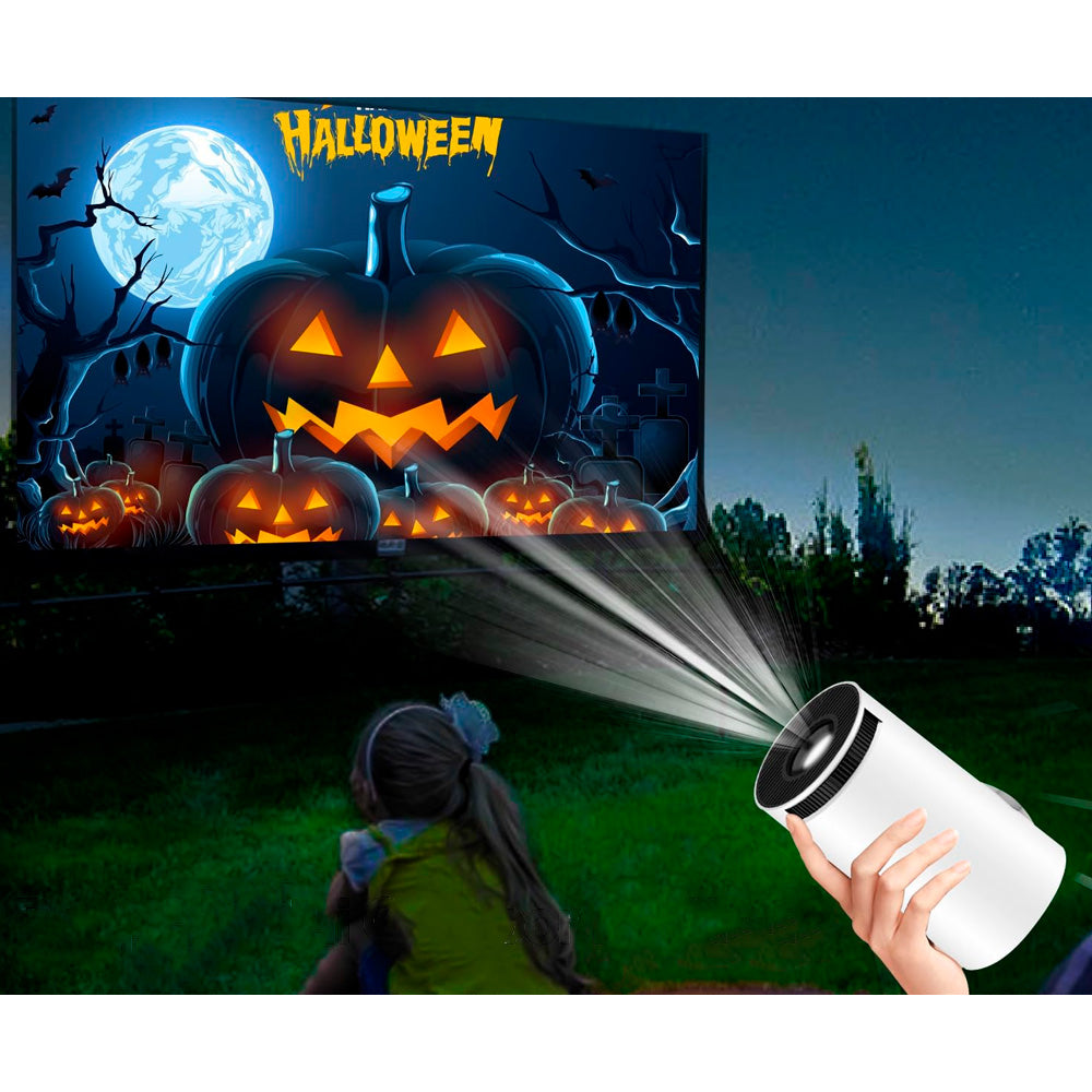 Mini Projetor Portatil, 5G, WiFi, Bluetooth 5.0, Android 11, 8000 Lumens, LED 4K FHD - HY300